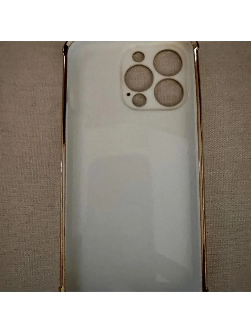 LUTTY white Iphone 13 pro gold electroplate Gold series case
